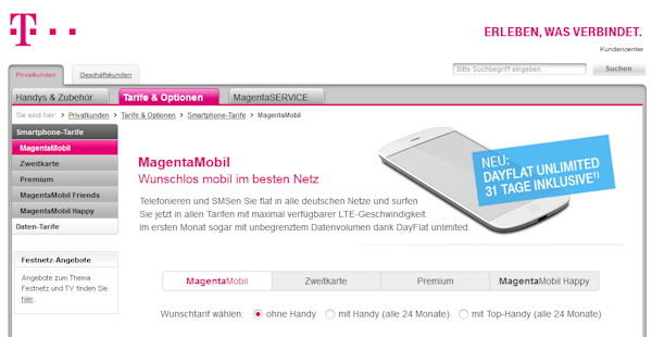 Telekom MagentaMobil Tarife im OnlineShop